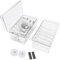 DoocliB Kabel Aufbewahrung Box 2 Stück, Kabel Organizer Box 6 Fächer, Cable Management Box mit Mit Einer Rolle Kabelbinder Transparenter Kabel Aufbewahrungsbox für Schreibtisch Aufbewahrung, Büro