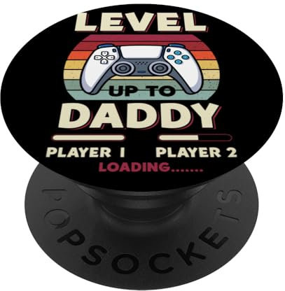 Level Daddy Unlocked Daddy 2024 Gaming Daddy of Twins PopSockets PopGrip Intercambiabile