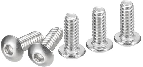DTGN #6-32x3/8 Vis à Tête Cylindrique à Six Pans Creux 100 Pièces Convient pour les Machines Acier Inoxydable 304 18/8 Fixations UNC à Filetage Complet à Entraînement Hexagonal