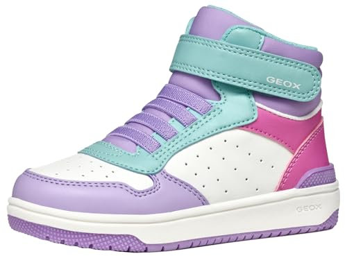 Geox J WASHIBA Girl A Basket, Multicolore, 26 EU