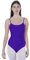 Body für Tanz, Ballett, Gymnastik, Damen, ärmellos, mit Rundhalsausschnitt und Rückenabdeckung, nicht transparent, eng anliegend, für Tanz, dunkelviolett, XL