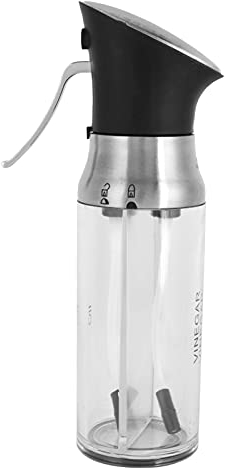 Natudeco Dispenser per Spruzzatore di Olio Doppio Aceto Spruzzo di Pressione'olio Bottiglie di Olio a Doppia Testa per Friggitrice Ad Aria Cucina Cottura Insalata Cottura al Forno BBQ