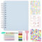 Kinder Scrapbook Selbstklebendes Fotoalbum 25 Seiten Hardcover DIY Fotoalbum für Sofortbildkamera Druckpapier mit DIY Zubehör (Blau)