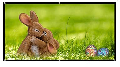 Projector Screen, 3D Projection Screen 250,300inch 16:9 3D Silver Screen Portable Front Without Frame Can Be Fold For FULL HD 3D Projector HD Blow Up Movie Screen(200 inch)