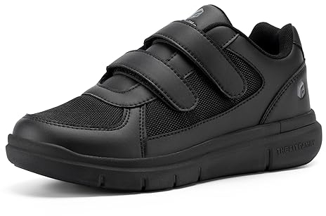 FitVille Sportschuhe Herren mit Klettverschluss Extra Weit Senioren Schuhe Herren für Lose Einlagen Sneaker große weite M K 47 EU XX-Weit Schwarz