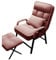 LLMMOOP Loungesessel, Polsterstuhl Mit Seitentaschen Und Verstellbarer Ckenlehne, Sessel Mit Liegefunktion Und Hocker, Fernsehsessel, Relaxsessel, Lesesessel (Pink)