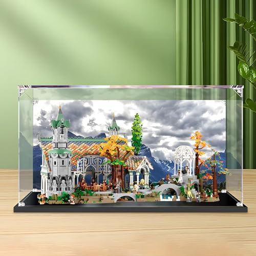Acryl-Vitrine für Le-go 10316 – für Herr der Ringe: Modell Rivendell – robuster Schutz für Ihre Sammlung (Modell nicht im Lieferumfang enthalten) (Grundhintergrund)