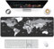 Giecy Gaming Mauspad XXL, Mousepad Groß 800x300mm,Schreibtischunterlage mit Rutschfester Gummibasis,Desk Mat für Tastatur, PC, Laptop(Weltkarte)