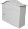 Paketbox Draussen, Briefkasten Groß，Hängebriefkasten, Briefkasten für die Zustellung von Briefen und Zeitschriften, Großes Fassungsvermögen, Wetterfest, Material aus Verzinktem Stahlblech(White)