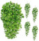 SNAIL GARDEN 4 Pack Artificial Hanging Ficus Twig Plants - 100cm Realistic Fake Trailing Vines with Flower-Shaped Leaves, Detachable Stems for DIY Indoor/Outdoor Decor (Home,Office, Gardens)