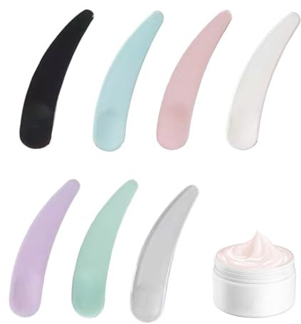 35 Stücke Spatel Kosmetik für Cremespatel,Waschgel,Gesichtsmaske Plastik-Spatel Kosmetikspatel mit Leicht Biegsamem Design,Mehrfachverwendbar Professionelle Spachtel für Salon Heimgebrauch (7 Farben)