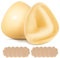 Push Up Sticky Bra Inserts - Double Sided Sticky Bras Boobspush Up Pads, Silicone Women's Adhesive Bras, Reusable Stick on Bra Pads Inserts for Swimsuit Sport Bra, D Beige