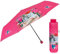 PERLETTI Regenschirm Kompakt Handtasche für Damen - Taschenschirm Manuell für Frauen Mädchen - Damenschirm Regen Schirm Sturmfest Leicht Mini - Durchmesser 97 cm (Rosa mit Katzen)