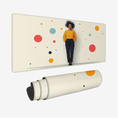 Femme Tapis de Souris XXL 1500x800mm Tapis Souris Simplicité Mouse Pad avec Antidérapant et Imperméable Désign, Desk Mat avec Bords Cousus pour Gamer, Ordinateur, PC, Ordinateur Portable,Model213