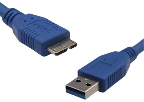 Hard Drive Cable 1.5M USB 3.0 A to Micro B 5Gbps for Portable External Hard Drive, My Passport,WD Elements,Seagate Expansion, Toshiba, LaCie, Maxtor,for Samsung M3 1TB/Galaxy S5/Note 3 (5 PACK)