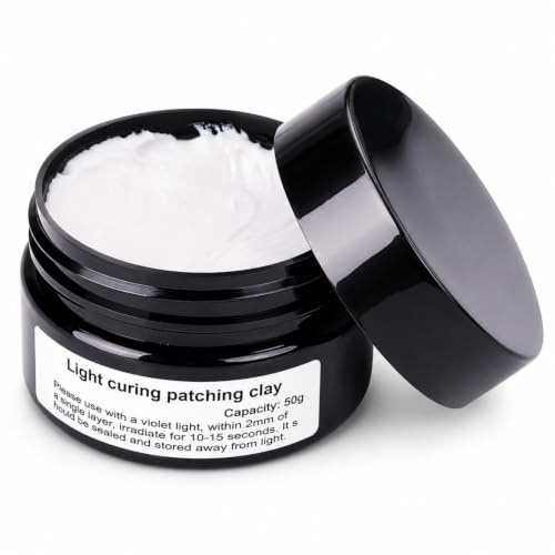 MENDUNER UV Curing Putty for 3D Prints, Quick Curing Resin Repair Filler for Modeling, Gap Filling, Crafts and Nail Art