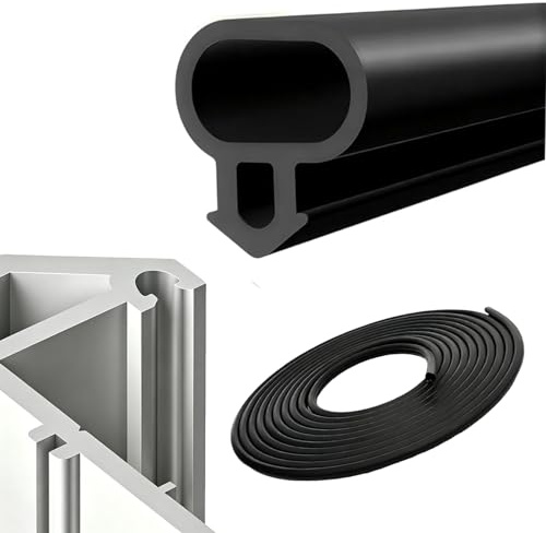 GIONAR UPVC Door Seal, 6M Window Seal, Rubber Strip for 3-5mm Gap, Reduce Heat Loss, for UPVC Door and Window Seals Replacement(Black)