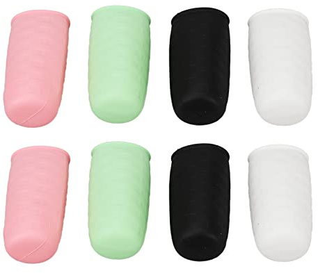 SENECESLI Weiche Silikon-Toilettenartikelbezüge, Elastische Hülle, 8 Stück, Auslaufsicher, Duschgel, Shampoo, Kompakt, Tragbar, Outdoor, Camping, Schwarz, Weiß, Rosa, Grün