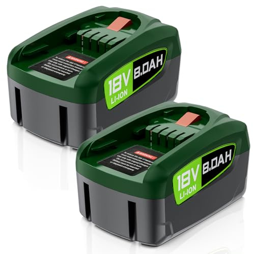 2 X 8000mAh für Bosch Akku 18V, Ersatzakku für Bosch PBA 18 Volt Akku | Hochkapazitäts Li-ion Akku für Bosch PBA,Kompatibel mit Gardena, Green Haus und Gartensystem(Nicht für Unlimited Staubsauger)