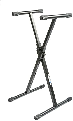 QUIK LOK - BS/619 SUPPORTO PER AMPLIFICATORE, Il supporto a “X” per Tastiera a Singolo Livello, Con Braccetti Telescopici, Altezza Regolabile, Colore Nero