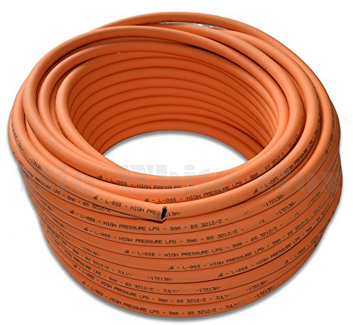 5 Metre - 8mm Gas Pipe - Caravan Motorhome Camping - LPG / Propane / BBQ