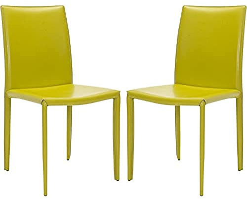 Safavieh Brody Accent Sedia, in Metallo, Colore: Verde Lime, 2 Pezzi