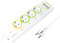 LogiLink PA0130 LogiSmart Master/Slave Steckdosenleiste mit 4X USB, Strommessung und Schalter, 3680 W, 230 V, weiß