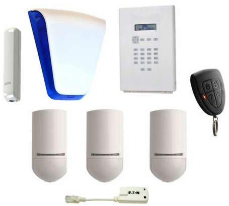 Scantronic Eaton i-on Compact Wifi Kit Panel PIR Fob Siren PIR Wireless Intruder Alarm System