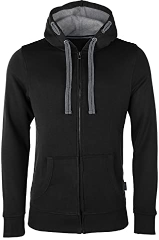 HRM Herren Jas M Kapuzenpullover, Schwarz, M
