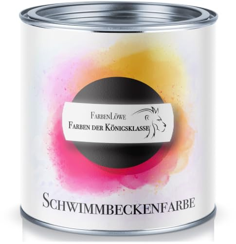FARBENLÖWE 2K Schwimmbeckenfarbe hochmoderne Poolfarbe für GFK & Kunststoff 2 Komponenten SET Schwimmbadbeschichtung wasserdicht in Blau Weiß und Grün Seegrün (2,5 L, Blau)
