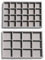 Frebeauty empilable bijoux en velours plateau de rangement tiroir insert bijoux plateau de rangement goujons boucles d'oreilles bracelet collier anneaux accessoires plateau femmes (Set 2, Gris)