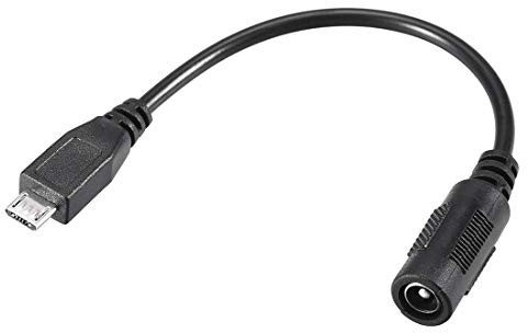 sourcing map 17cm DC Buchse 5,5 x 2,1mm Adapter an Micro USB Stecker Stecker