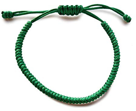 BUDDHAFIGUREN/Billy Held Glücksknoten-Armband - Buddhistisches Glücksarmband (grün)