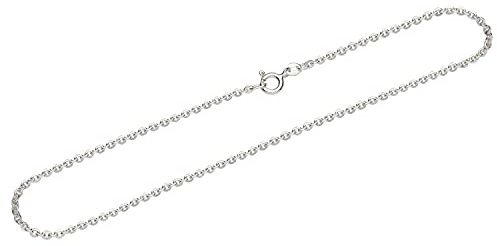 NKlaus Fusskette 925 Sterling Silber 26cm weit Ankerkette flach Damen Fusskättchen fein 12540