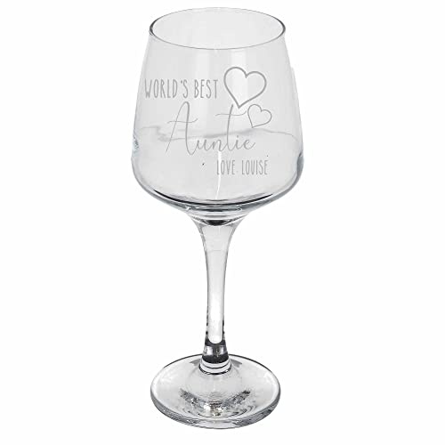 Always Looking Good Personalised Engraved World's Best Wine Glass | Mum, Aunt & Gran (Large - Empty)