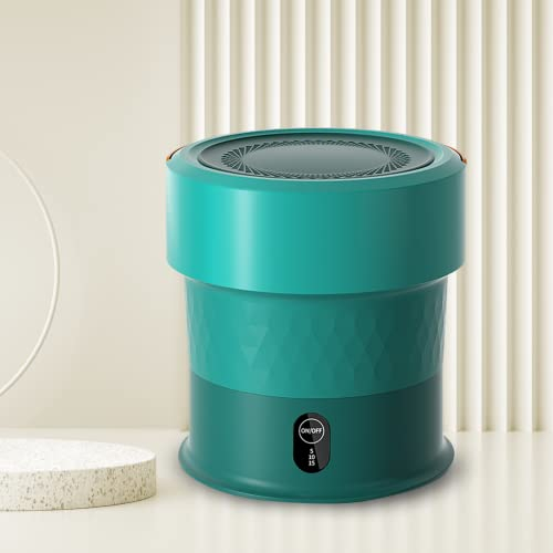 PanHuiWen Pliable Mini Lave Linge Studio Turbo Mini Machine A Laver Beauty Blender 13L pour Appartement, Camping-Car, Voyages,Green-Base