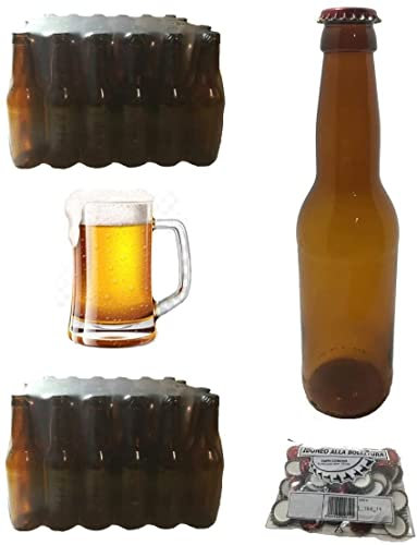 60 Bottiglia Birra ml 33 Longhnet, venduta in pacchi da 30 Pezzi (2 pacchi x 30) Completi di Tappo Corona
