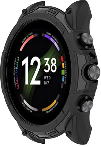 BoLuo Cover compatible for Fossil Gen 6 44mm Watch Case,Ultra Smartwatch Case Skins Pounch,Anti-scratch Clear TPU Watch Plating Bumper Cover Shell for Fossil Gen 6 44mm Watch Accessories (black)