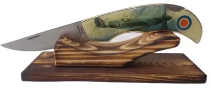 Handcrafted Wooden Display Knife Stand Rack Holder (Small Takes up to 8 Knife) Collectors Desk top Stand Inkwellinserts