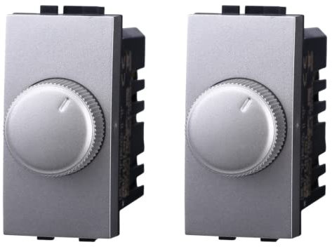 2 Pezzi Regolatore Dimmer, Compatibile Con Bticino Living Light (Grigio)