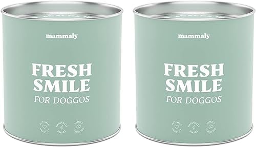10-in-1 Zahnpflege Leckerli für Hunde - Fresh Smile 220 Snacks (650g) von mammaly - Gegen Mundgeruch, Zahnstein mit Pfefferminz, Seealge, Vitamin C, Petersilie u. v. m. für Maulhygiene, Mundpflege