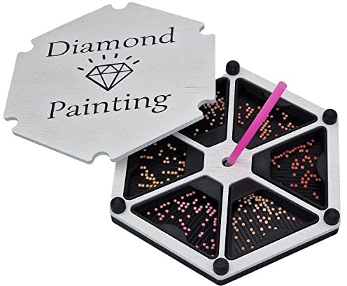 Plateau Diamond painting Deluxe, Accessoire boite de rangement peinture diamant/Idéal pour utiliser plusieurs couleurs en même temps