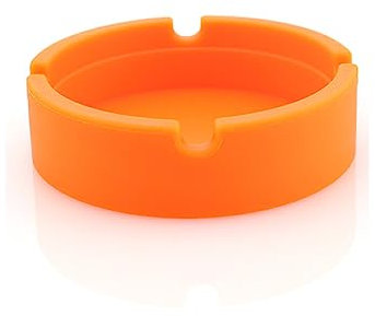 FIOERDTUIE Aschenbecher Aschenbecherhalter Waschbar Reise Haushalt Büro Pad Einfarbig, Orange