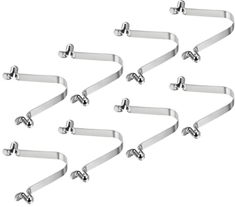 PATIKIL 8.5x6mm Kayak Paddle Snaps, 8 Pack Pole Push Button Spring Clips Steel Hollow Button Locking Tube Double Pins for Camping Awning Tent Pole
