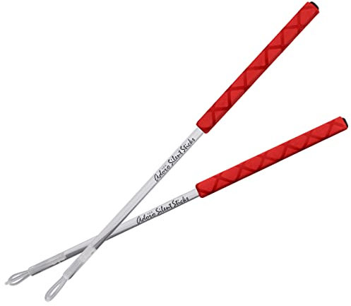 Adoro Silent Sticks - leise Schlagzeug Sticks -Drumsticks für akustik Musik - leise Stöcke mit vollem Sound (keine Schallschutz Wand, Drum Pad oder Schallabschirmung für Schlagzeuge mehr) (Rot)