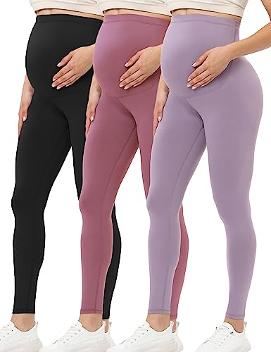 Buttergene Damen-Umstandsleggings über dem Bauch, Schwangerschafts-Leggings, Yoga-Hose, Workout, Schwangerschafts-Leggings, Groß