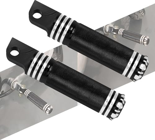 HCmotorku Repose-pieds de moto pour Harley Sportster XL883 XL1200 Touring Road King Softail Dyna Noir