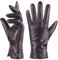 QNLYCZY Echtes Schaffell Leder Handschuhe für Damen, Winter Warm Kaschmir Futter Touchscreen Texting Fahren Motorrad Kleid Handschuhe
