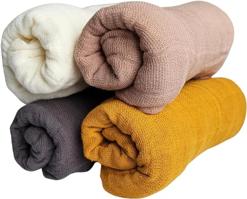 Pippi Mulltücher 4er Pack Spucktücher Biobaumwolle Organic (Honeysuckle)