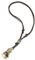 COOLSTEELANDBEYOND Herren Boxhandschuh Anhänger Halskette mit Verstellbaren Braun Lederband